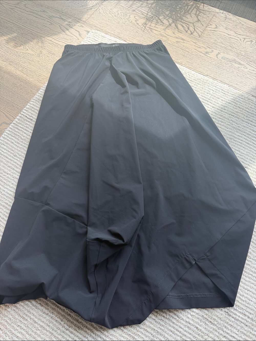 Porto Black Women's A-Line Midi Skirt
